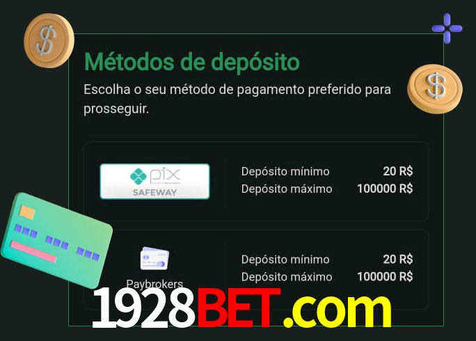 O cassino 1928bet.com oferece uma grande variedade de métodos de pagamento